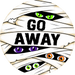 Go Away, Halloween Sign, DECOE-5533-DH, Sign For Wreath, 18" Door Hanger