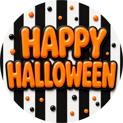 Happy Halloween Sign, DECOE-5536-DH, Sign For Wreath, 18" Door Hanger