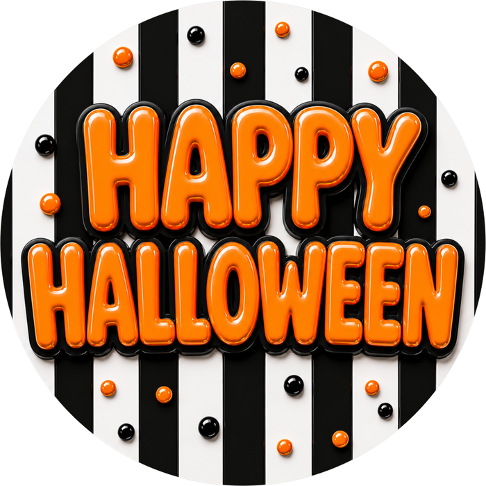 Happy Halloween Sign, DECOE-5536-DH, Sign For Wreath, 18" Door Hanger