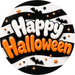 Happy Halloween Sign, DECOE-5537-DH, Sign For Wreath, 18" Door Hanger