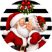 Mr and Mrs Clause sign, Santa Sign, DECOE-5538-DH, Sign For Wreath, 18" Door Hanger