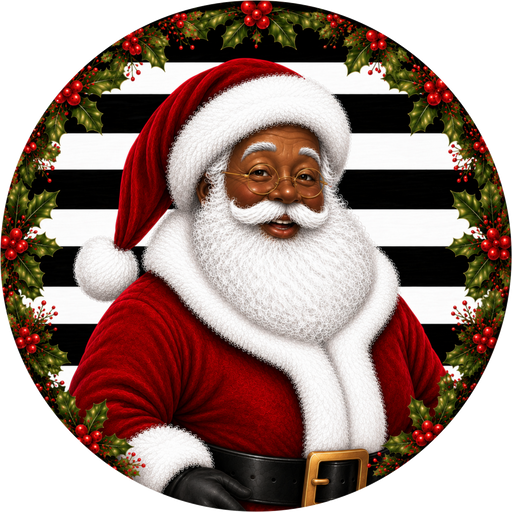 Santa Sign, Christmas Sign, DECOE-5539-DH, Sign For Wreath, 18" Door Hanger