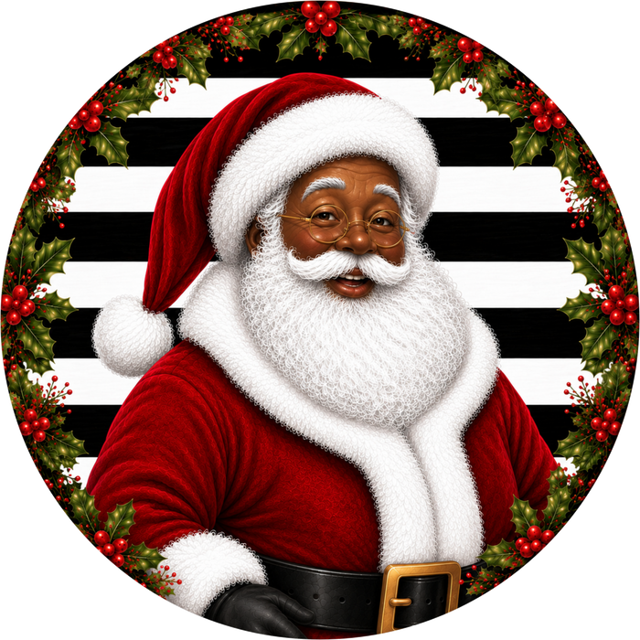 Santa Sign, Christmas Sign, DECOE-5539-DH, Sign For Wreath, 18" Door Hanger