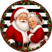 Mr and Mrs Clause sign, Santa Sign, DECOE-5540-DH, Sign For Wreath, 18" Door Hanger