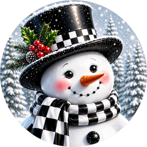 Snowman Sign, Winter Sign, DECOE-5547-DH, Sign For Wreath, 18" Door Hanger