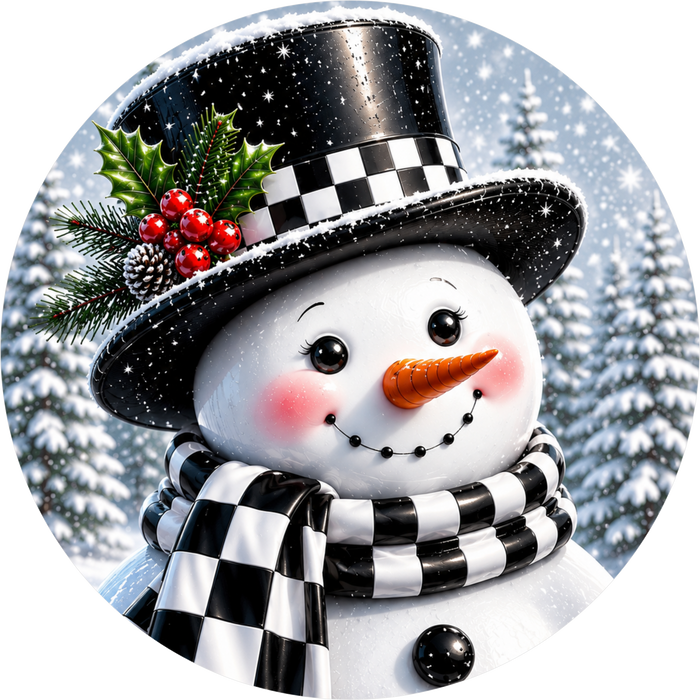 Snowman Sign, Winter Sign, DECOE-5547-DH, Sign For Wreath, 18" Door Hanger