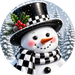 Snowman Sign, Winter Sign, DECOE-5547-DH, Sign For Wreath, 18" Door Hanger