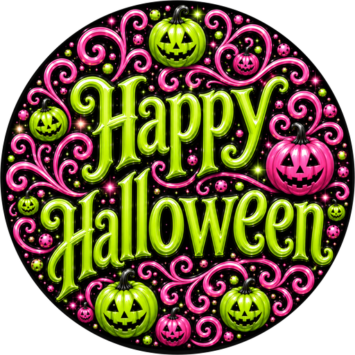 Happy Halloween Sign, DECOE-5548-DH, Sign For Wreath, 18" Door Hanger