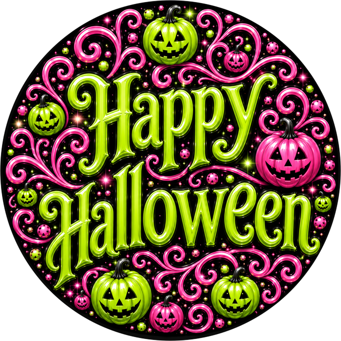 Happy Halloween Sign, DECOE-5548-DH, Sign For Wreath, 18" Door Hanger