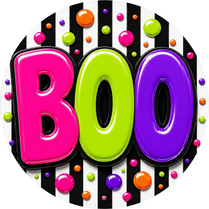 Boo Sign, Halloween Sign, DECOE-5550-DH, Sign For Wreath, 18" Door Hanger