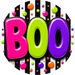 Boo Sign, Halloween Sign, DECOE-5550-DH, Sign For Wreath, 18" Door Hanger