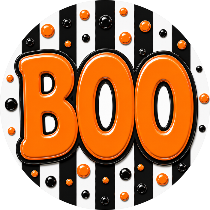 Boo Sign, Halloween Sign, DECOE-5551-DH, Sign For Wreath, 18" Door Hanger
