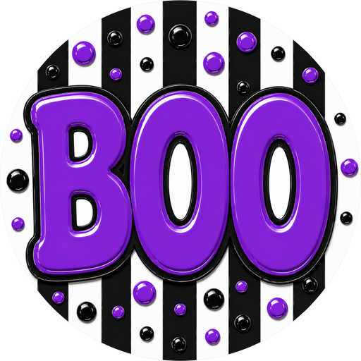 Boo Sign, Halloween Sign, DECOE-5552-DH, Sign For Wreath, 18" Door Hanger