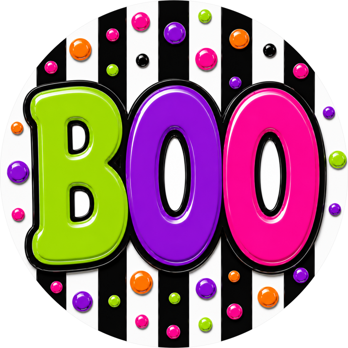 Boo Sign, Halloween Sign, DECOE-5553-DH, Sign For Wreath, 18" Door Hanger