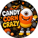 Halloween Monster Sign, Candy Corn Sign, DECOE-5554-DH, Sign For Wreath, 18" Door Hanger