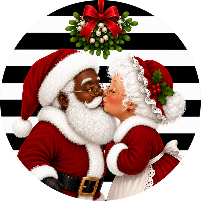 Mr and Mrs Clause sign, Santa Sign, DECOE-5555-DH, Sign For Wreath, 18" Door Hanger