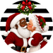 Mr and Mrs Clause sign, Santa Sign, DECOE-5555-DH, Sign For Wreath, 18" Door Hanger