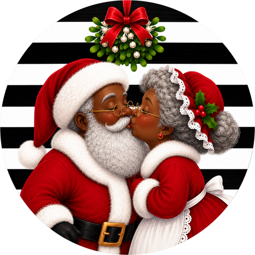 Mr and Mrs Clause sign, Santa Sign, DECOE-5556-DH, Sign For Wreath, 18" Door Hanger