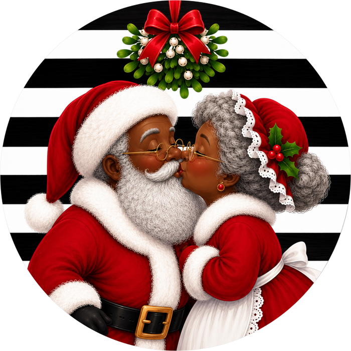 Mr and Mrs Clause sign, Santa Sign, DECOE-5556-DH, Sign For Wreath, 18" Door Hanger