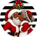 Mr and Mrs Clause sign, Santa Sign, DECOE-5556-DH, Sign For Wreath, 18" Door Hanger