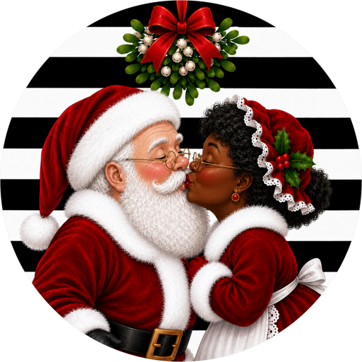 Mr and Mrs Clause sign, Santa Sign, DECOE-5557-DH, Sign For Wreath, 18" Door Hanger