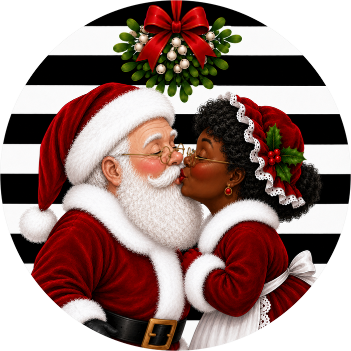 Mr and Mrs Clause sign, Santa Sign, DECOE-5557-DH, Sign For Wreath, 18" Door Hanger