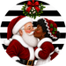Mr and Mrs Clause sign, Santa Sign, DECOE-5557-DH, Sign For Wreath, 18" Door Hanger