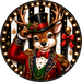 Christmas Sign, Christmas Deer Sign, DECOE-5559-DH, Sign For Wreath, 18" Door Hanger
