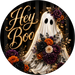 Hey Boo, Falloween Sign, DECOE-5561-DH, Sign For Wreath, 18" Door Hanger