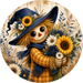 Scarecrow Sign, Fall Sign, DECOE-5562-DH, Sign For Wreath, 18" Door Hanger