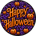 Happy Halloween Sign, DECOE-5563-DH, Sign For Wreath, 18" Door Hanger