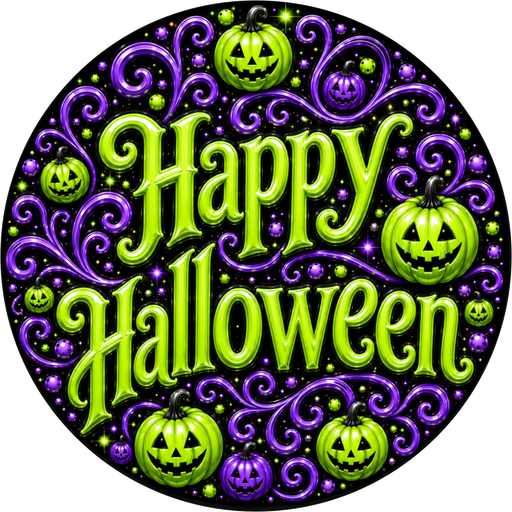 Happy Halloween Sign, DECOE-5564-DH, Sign For Wreath, 18" Door Hanger