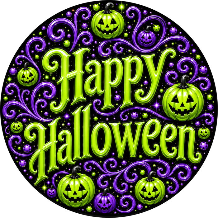 Happy Halloween Sign, DECOE-5564-DH, Sign For Wreath, 18" Door Hanger