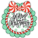 Merry Christmas Wreath Door Hanger, DECOE-W-904904-DH, 22" Door Hanger - DecoExchange®