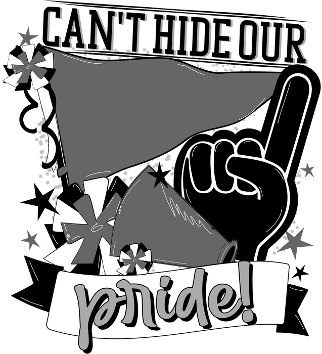 School Pride Door Hanger, Black and Dark Grey, DECOE-W-904907-DH , 22" Door Hanger - DecoExchange®