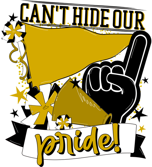 School Pride Door Hanger, Black and Gold, DECOE-W-904908-DH , 22" Door Hanger - DecoExchange®