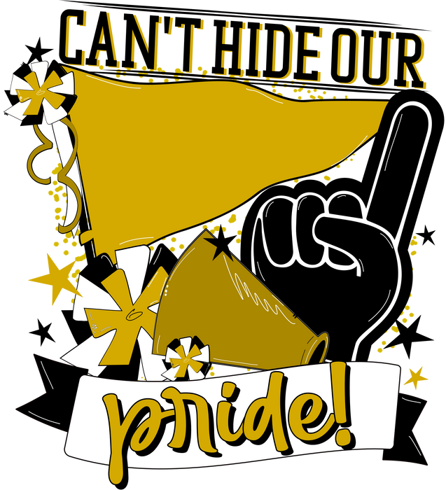 School Pride Door Hanger, Black and Gold, DECOE-W-904908-DH , 22" Door Hanger - DecoExchange®