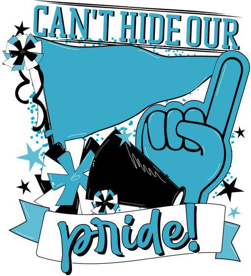 School Pride Door Hanger, Columbia Blue and Black, DECOE-W-904910-DH , 22" Door Hanger - DecoExchange®