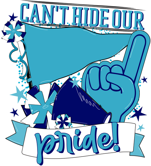 School Pride Door Hanger, Columbia Blue and Navy, DECOE-W-904911-DH , 22" Door Hanger - DecoExchange®