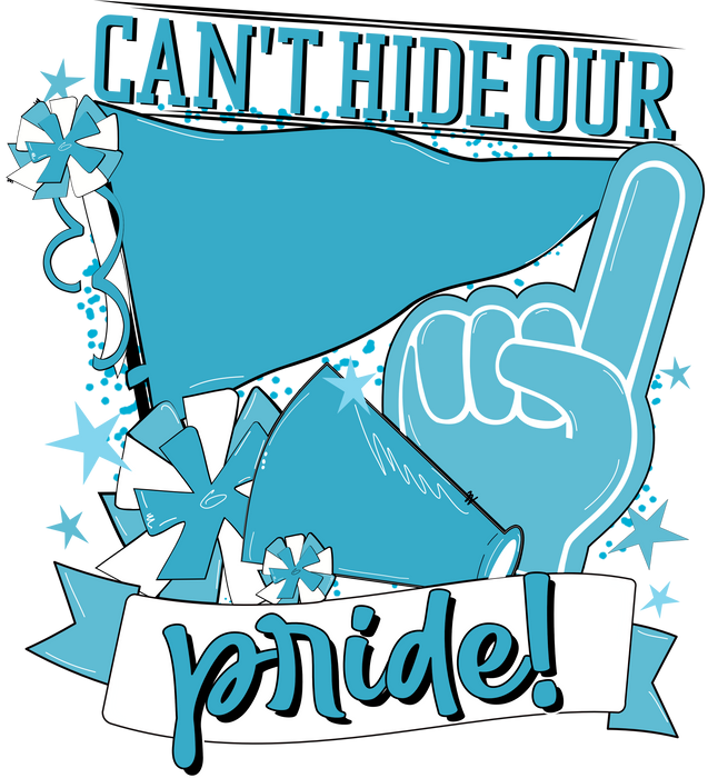 School Pride Door Hanger, Columbia Blue, DECOE-W-904913-DH , 22" Door Hanger - DecoExchange®