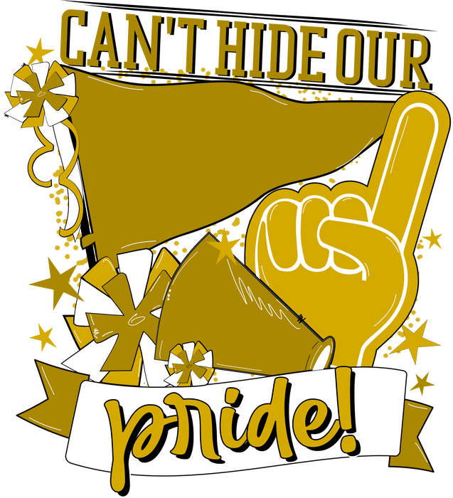 School Pride Door Hanger, Gold, DECOE-W-904914-DH , 22" Door Hanger - DecoExchange®