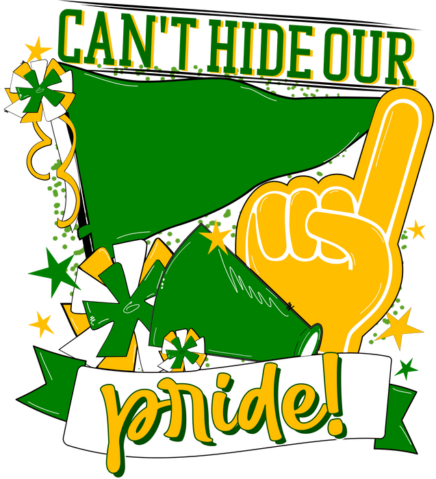 School Pride Door Hanger, Green and Yellow, DECOE-W-904917-DH , 22" Door Hanger - DecoExchange®