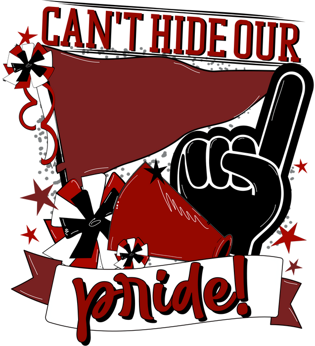 School Pride Door Hanger, Maroon and Black, DECOE-W-904918-DH , 22" Door Hanger - DecoExchange®