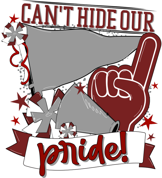 School Pride Door Hanger, Maroon and Grey, DECOE-W-904920-DH , 22" Door Hanger - DecoExchange®