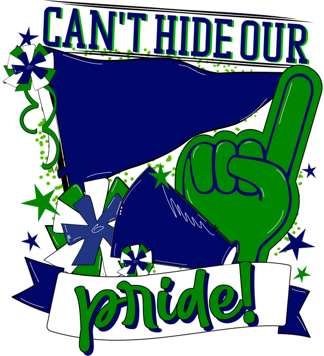 School Pride Door Hanger, Navy and Green, DECOE-W-904924-DH , 22" Door Hanger - DecoExchange®