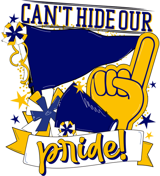 School Pride Door Hanger, Navy and Yellow, DECOE-W-904927-DH , 22" Door Hanger - DecoExchange®