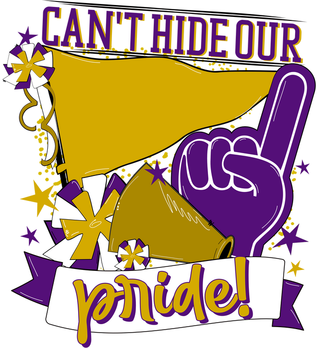 School Pride Door Hanger, Purple and Gold, DECOE-W-904932-DH , 22" Door Hanger - DecoExchange®