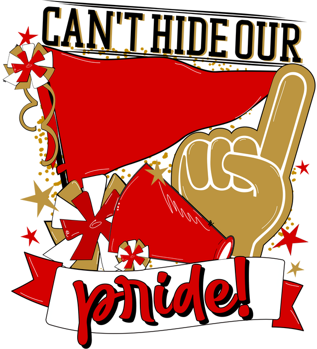 School Pride Door Hanger, Red and Gold, DECOE-W-904936-DH , 22" Door Hanger - DecoExchange®