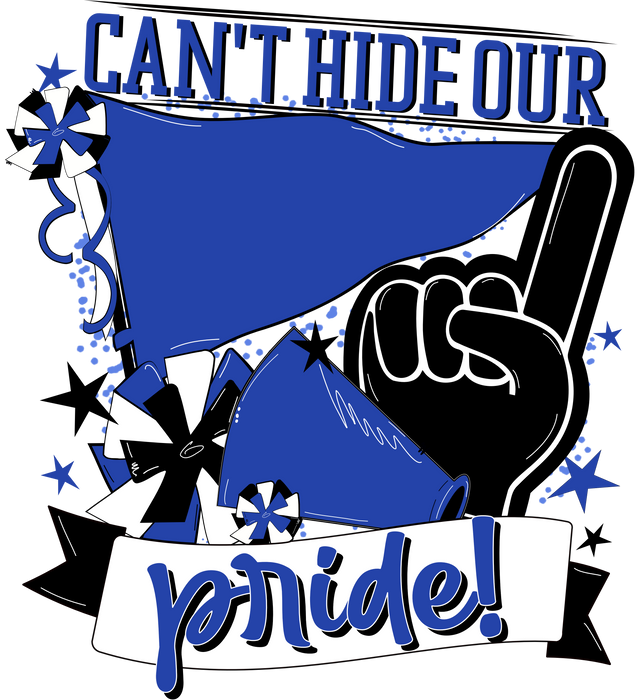 School Pride Door Hanger, Royal and Black, DECOE-W-904942-DH , 22" Door Hanger - DecoExchange®