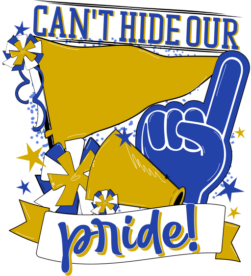 School Pride Door Hanger, Royal and Gold, DECOE-W-904943-DH , 22" Door Hanger - DecoExchange®